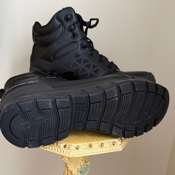 Reebok Black Lace-Up High-Tops. Protective, steel toe. NWOT JUST LISTED - Picture 3 of 8